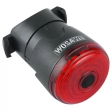 Водонепроницаемый задний велосипедный фонарь WOSAWE с поддержкой зарядки через USB - версия для крепления на кронштейне